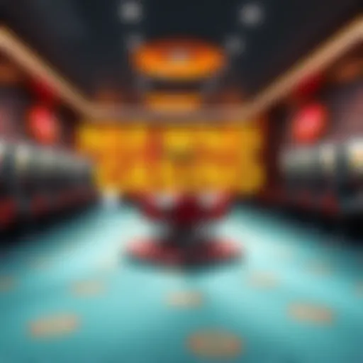 Interior view of a vibrant casino with slot machines