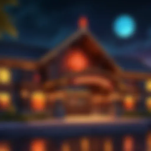 Illustration of Firekeepers Casino exterior at night