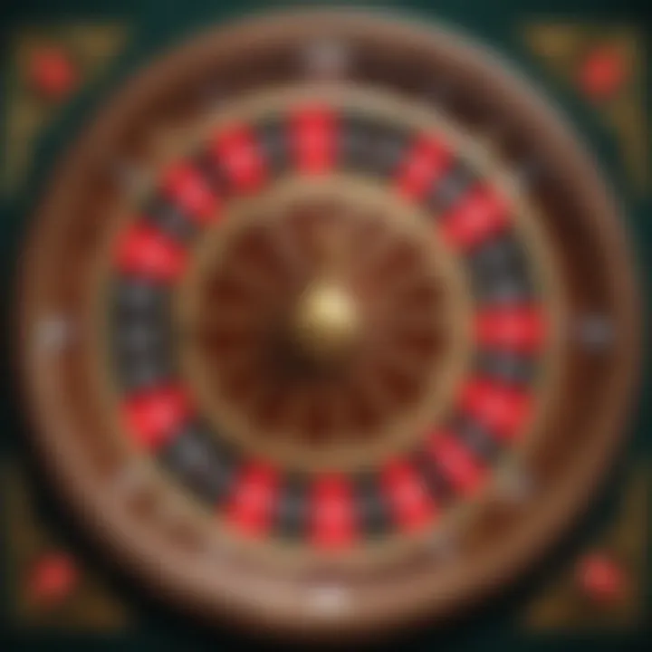 Illustration of a roulette wheel in motion