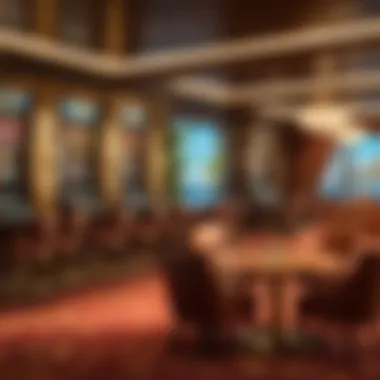 Chic Lounge Area for Casino Guests on Holland America Cruise