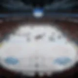 Ice hockey puck on betting odds background