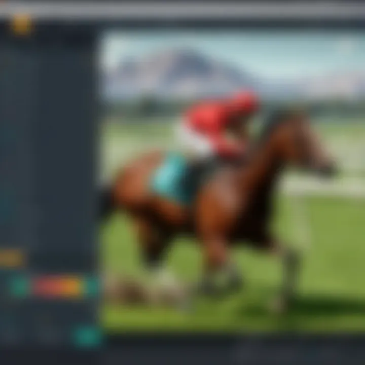 Interactive tools for horse race analysis in an app