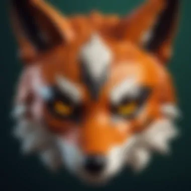 Enigmatic Fox Mask Close-Up