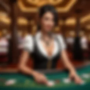 Blackjack dealer at a Las Vegas casino