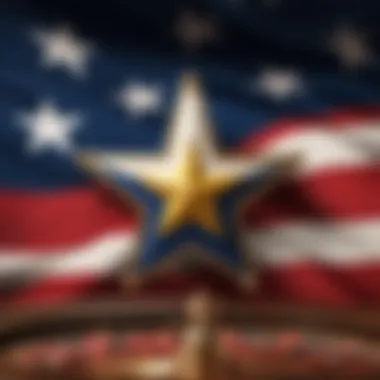 Lone Star State Flag in Casino Background