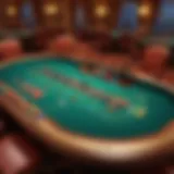 Gaming Table Set-Up in Luxurious Casino