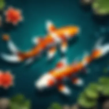 Majestic Koi Fish swimming gracefully in Fu Fish casino game