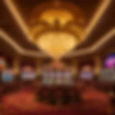 Elegant Casino Interior with Chandeliers