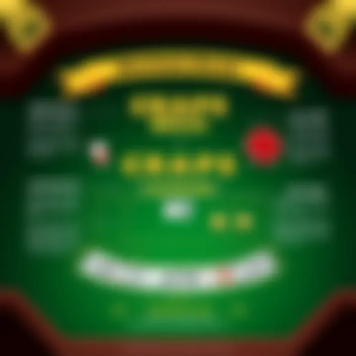 An educational infographic depicting the rules of craps