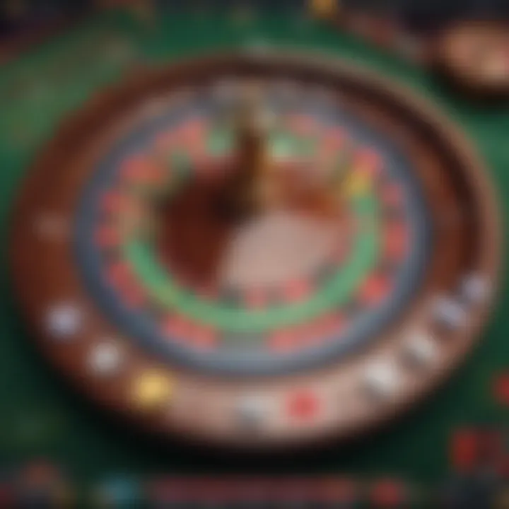 A focused player analyzing a roulette table and strategizing