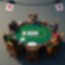 Texas Hold'em poker table with chips