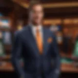 Iconic Peyton Manning in a suit