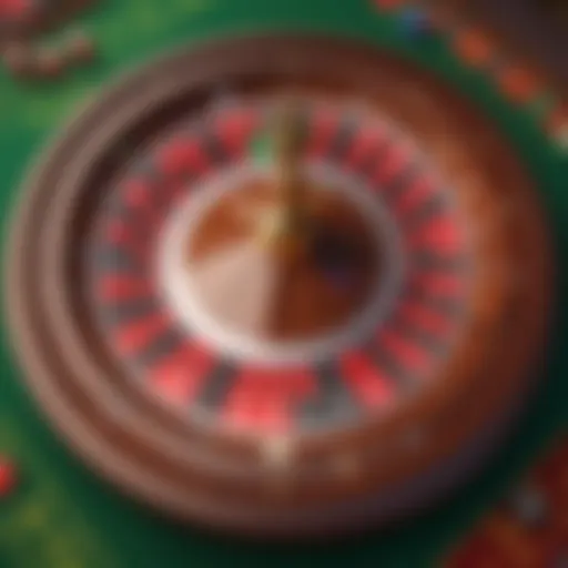 Roulette wheel with vibrant colors