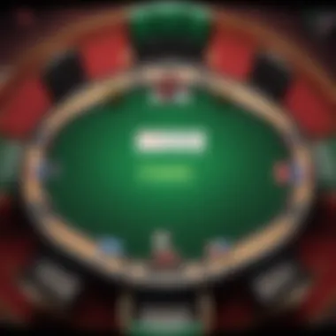 Close-up of a poker table during an intense moment of play