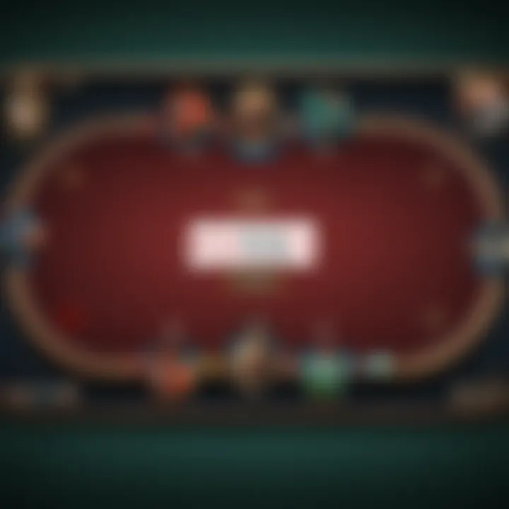 Illustration of Poker Table on BetRivers IL App