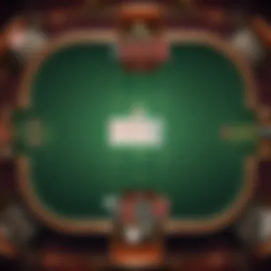 Illustration of a high-stakes poker table