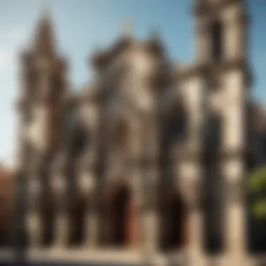 Majestic architecture of Santiago Cathedral