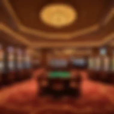 Luxurious interior of the casino floor