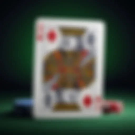 A sophisticated hand of cards in a poker game