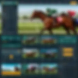 Sophisticated horse racing app interface