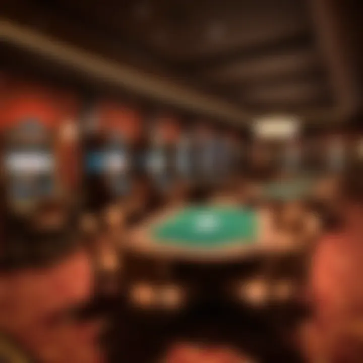 Sophisticated Poker Tournament Area at Treasure Island Casino