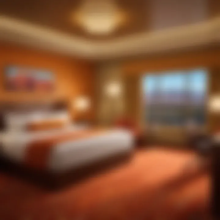 Luxurious guest room in Southwest Hotel Las Vegas showcasing elegant decor and amenities