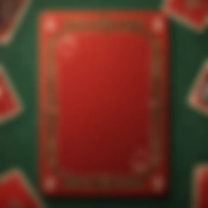 Strategic Red Poker Card Placement