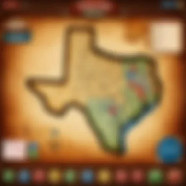 Texas Hold'em Cards with State Map Overlay