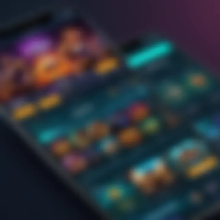 Sleek and modern design of an esports betting app on a smartphone