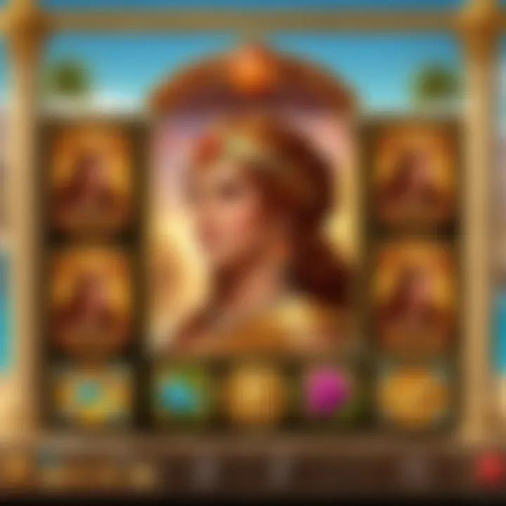 Thematic Elements of Helen of Troy Slot Machine Illustration