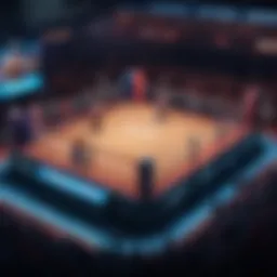 Boxing arena with strategic betting concept