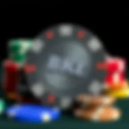 Close-up view of a collection of various poker chips made from different materials