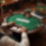 Detailed view of a professional dealer at the poker table