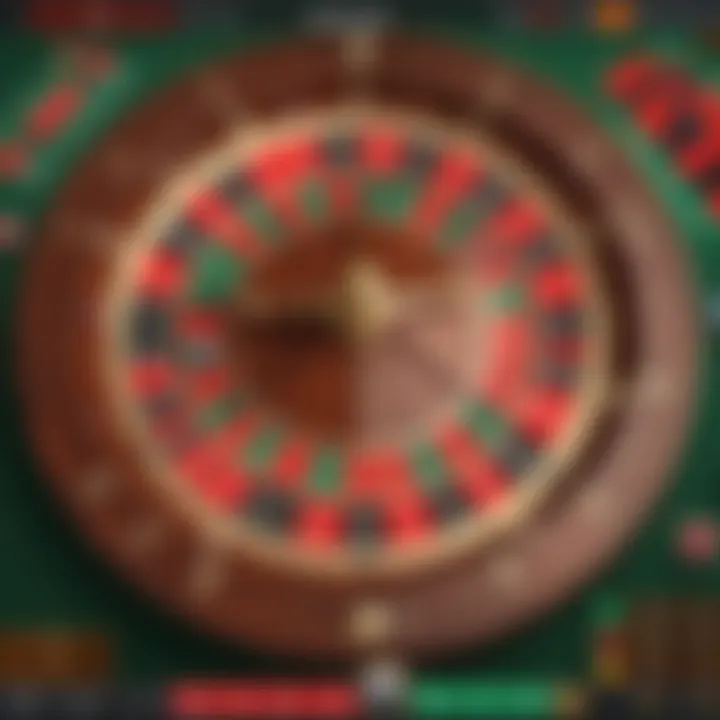 Visual representation of house edge in roulette