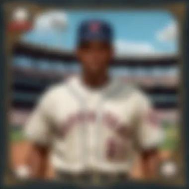 Close-up of a rare baseball card