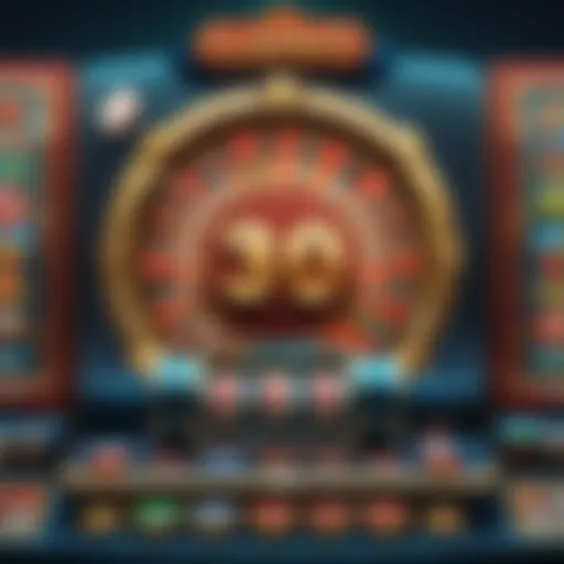 A digital interface showcasing virtual casino games