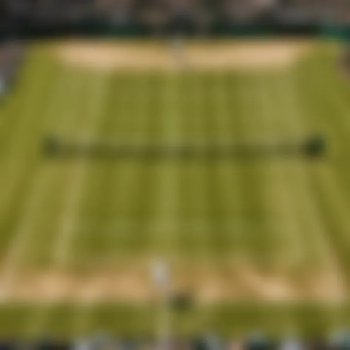 Legendary players competing on grass courts