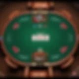 Illustration depicting a poker table with WSOP deposit bonus chips